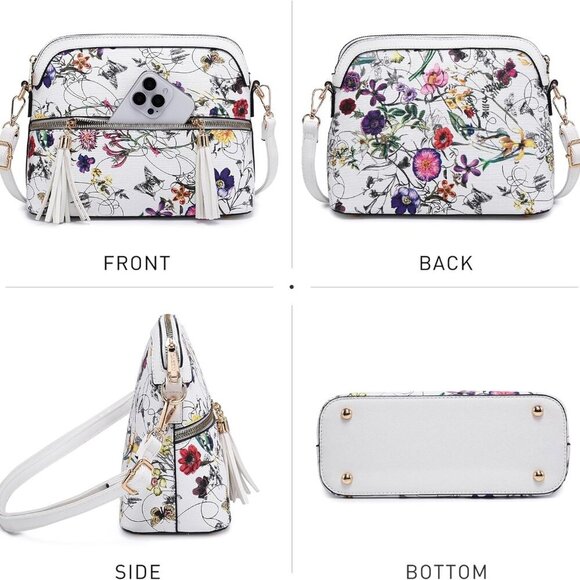 Women Tassel Zipper Pocket Crossbody Bag Shoulder Purse Fashion Travel Bag with - Picture 3 of 6